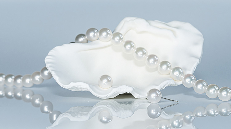 花珠真珠ネックレス画像