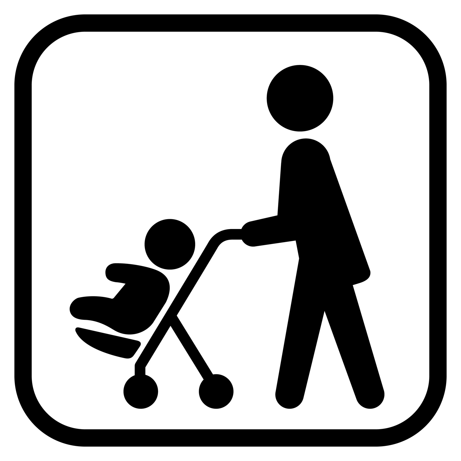 ベビーカー大丈夫イラスト