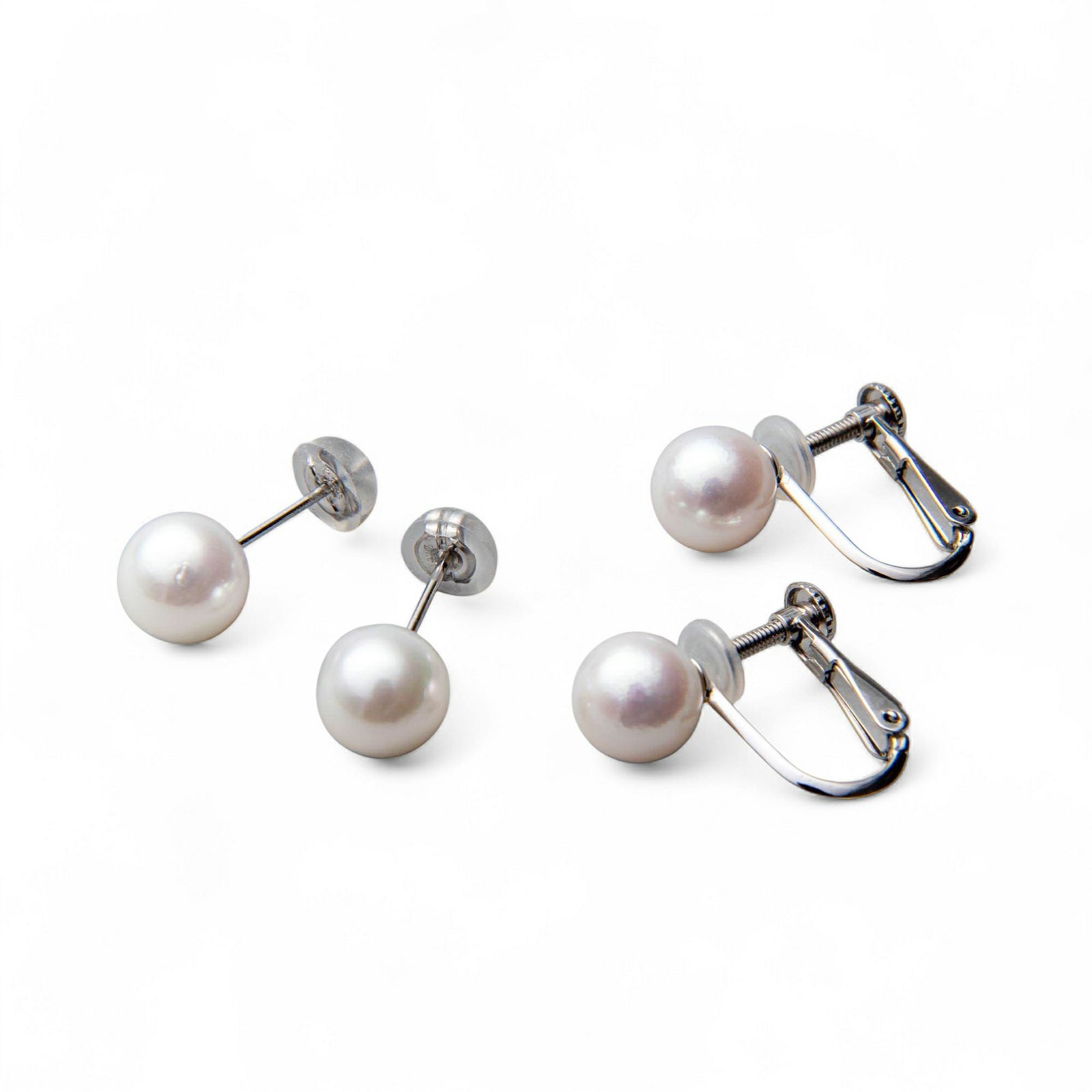 雑誌掲載◇《隣と差がつく》 あこや真珠 パールネックレス＆ピアス 2点セット 7.0-7.5mm  BBB～C  真珠ピアス イヤリング [n2][人気 ロングセラー]（真珠ネックレス パール アコヤ本真珠）（冠婚葬祭 フォーマル 入学式 卒業式 成人式）