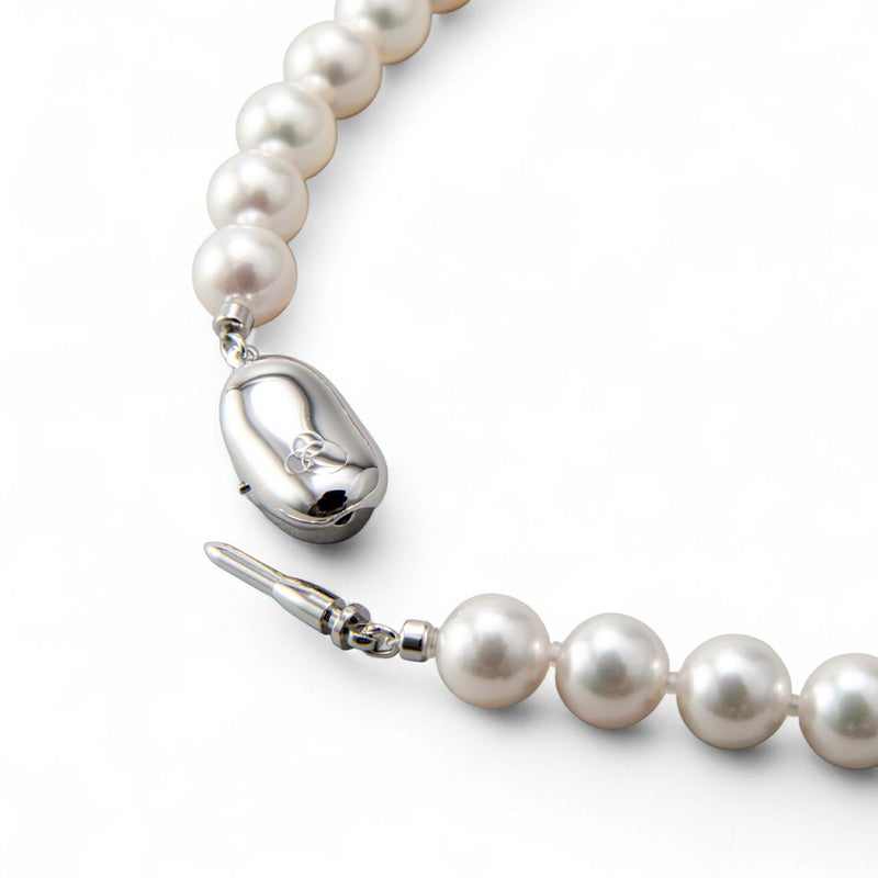 《隣と差がつく》 あこや真珠 パールネックレス＆ピアス 2点セット 7.5-8.0mm BBB～C  真珠ピアス イヤリング [n2][人気 ロングセラー]（真珠ネックレス パール アコヤ本真珠）（冠婚葬祭 フォーマル 入学式 卒業式 成人式）