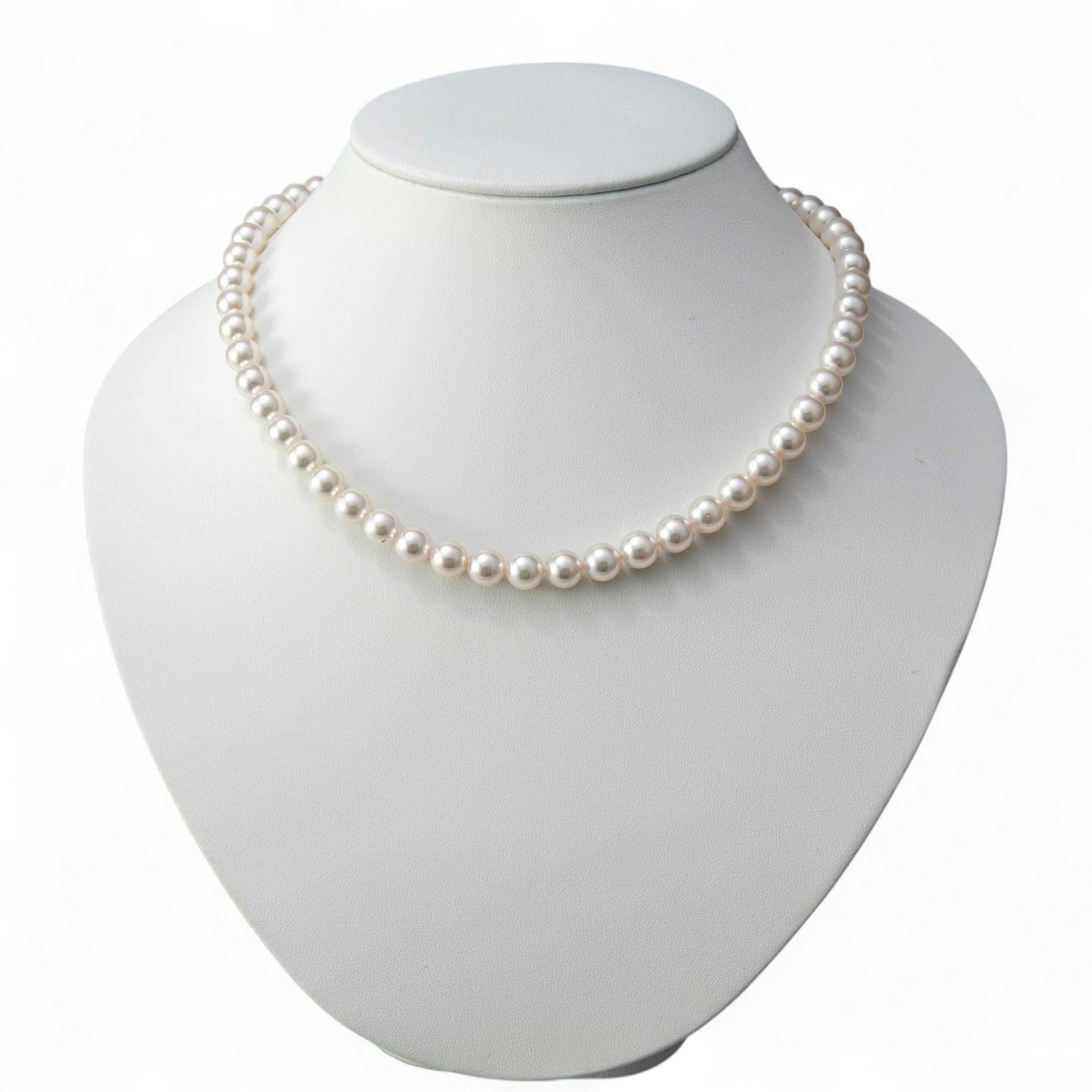 《隣と差がつく》 あこや真珠 パールネックレス＆ピアス 2点セット 7.5-8.0mm BBB～C  真珠ピアス イヤリング [n2][人気 ロングセラー]（真珠ネックレス パール アコヤ本真珠）（冠婚葬祭 フォーマル 入学式 卒業式 成人式）