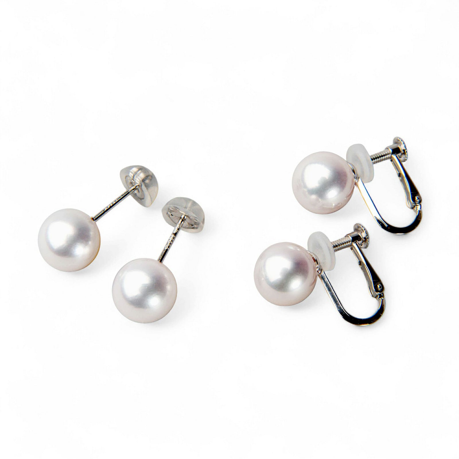 花珠真珠 ネックレス 2点セット 7.0-7.5mm ≪トップクオリティ花珠≫ 最高品質 AAA 花珠鑑別書付  パールネックレス パールピアス イヤリング [n5][80-4511]（真珠ネックレス アコヤ真珠 本真珠）（冠婚葬祭 フォーマル 入学式 卒業式 成人式 厄除け 結納 贈答）