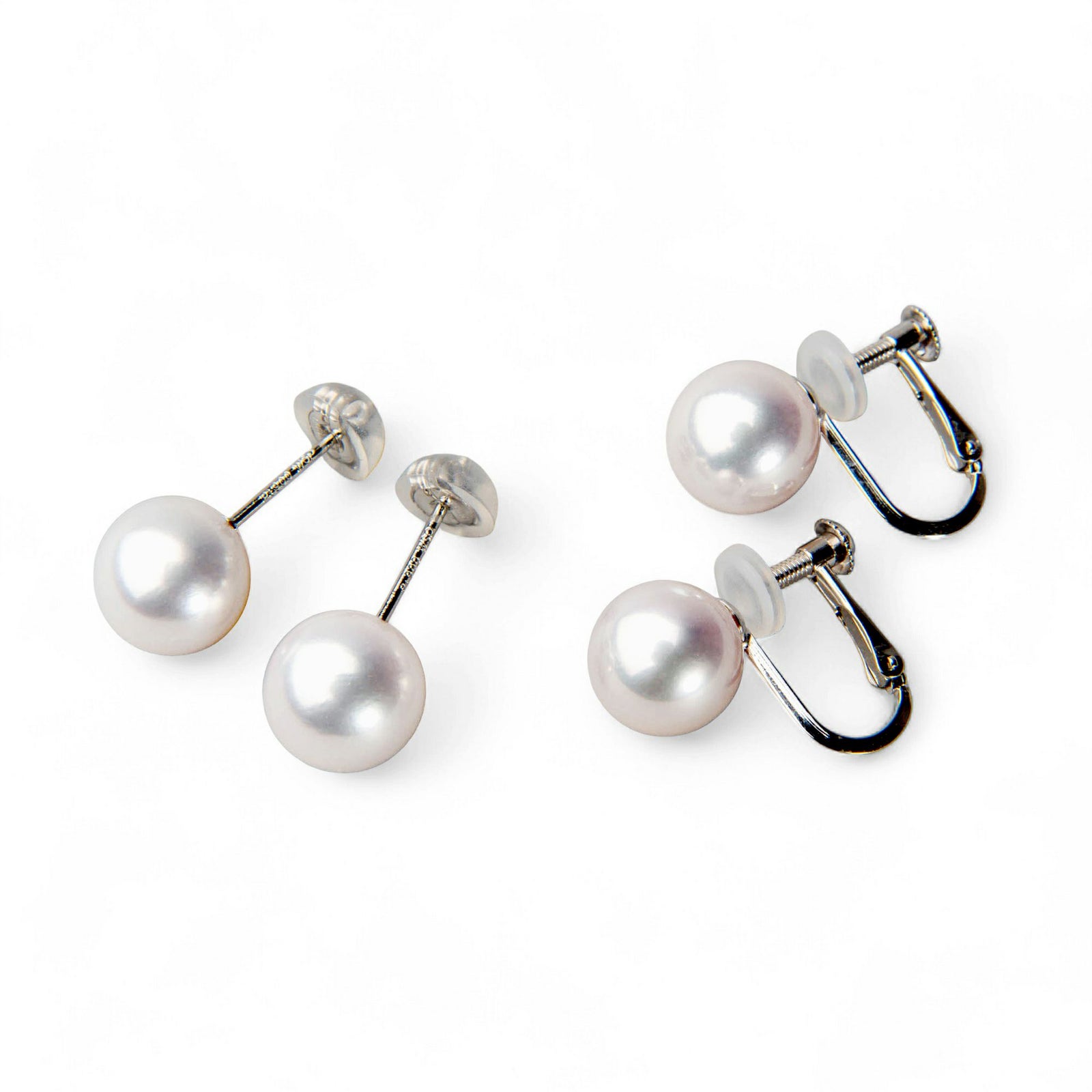 花珠真珠 ネックレス 2点セット 8.0-8.5mm ≪トップクオリティ花珠≫ 最高品質 AAA 花珠鑑別書付  パールネックレス パールピアス イヤリング [n5][80-4509]（真珠ネックレス アコヤ真珠 本真珠）（冠婚葬祭 フォーマル 入学式 卒業式 成人式 厄除け 結納 贈答）