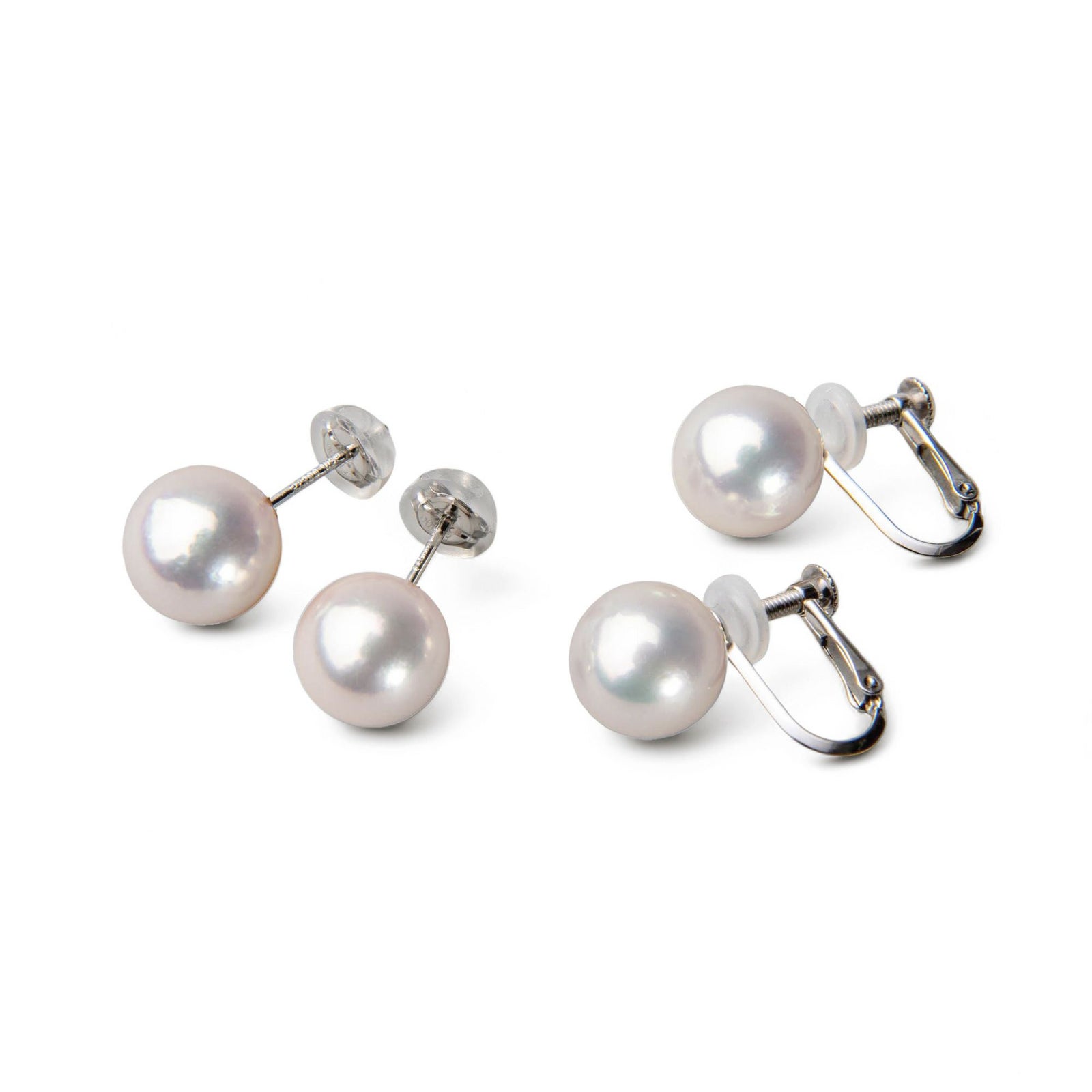 花珠真珠 ネックレス 2点セット 8.0-8.5mm ≪グッドクオリティ花珠≫ AAA 花珠鑑別書付 パールネックレス パールピアス イヤリング  [n4]（卸直販 還元価格）（真珠ネックレス アコヤ真珠 高品質 本真珠）