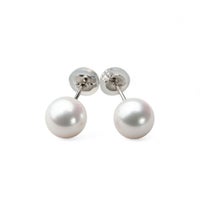 あこや本真珠 パールピアス ホワイト系 7.0-7.5mm AAB Pt900 プラチナ [n3]（真珠 ピアス スタッド）（冠婚葬祭 フォーマル 入学式 卒業式 成人式）