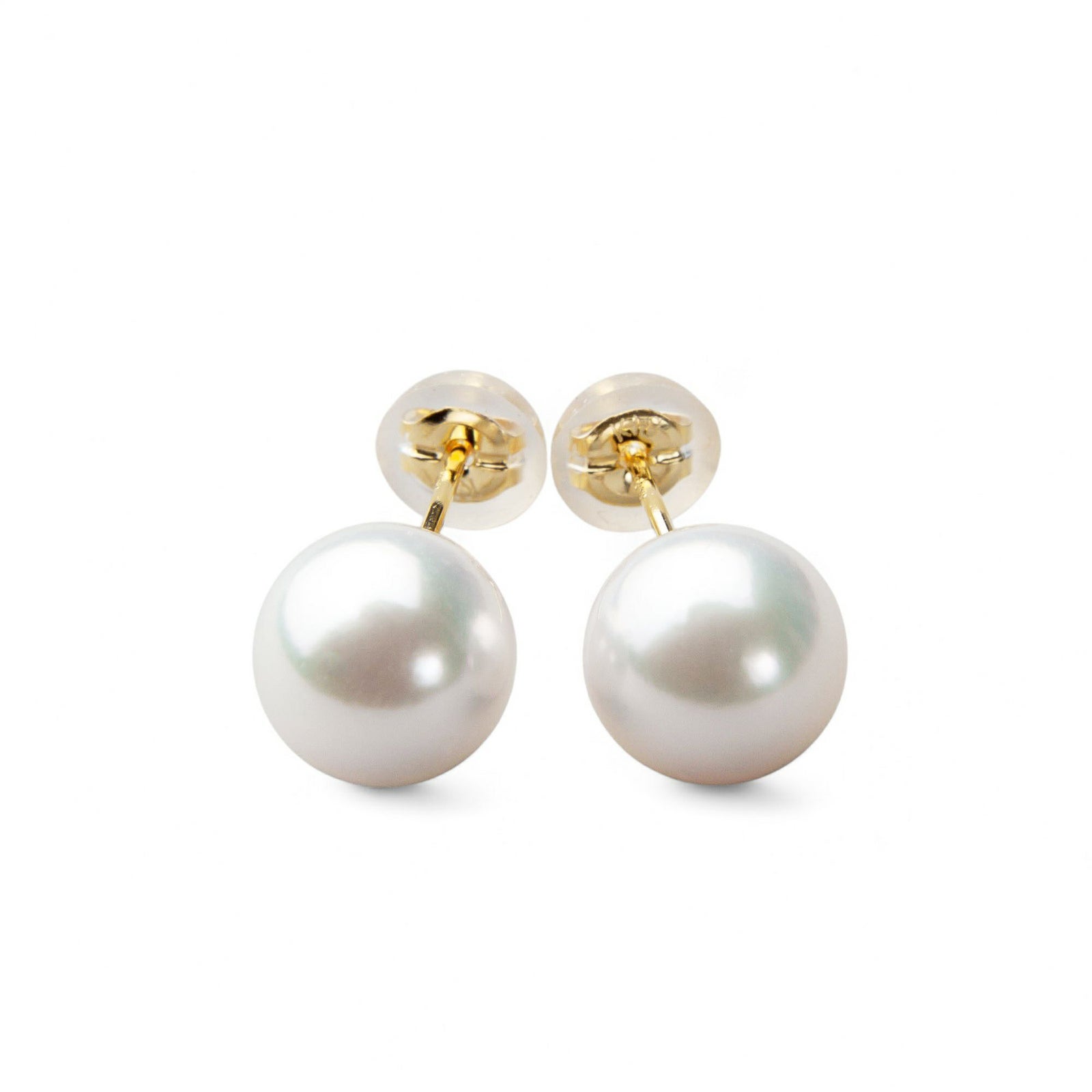 あこや本真珠 パールピアス ホワイト系 8.0-8.5mm AAB K18 ゴールド [n3]（真珠 ピアス スタッド）（冠婚葬祭 フォーマル 入学式 卒業式 成人式）