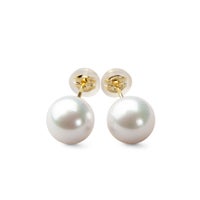 あこや本真珠 パールピアス ホワイト系 8.0-8.5mm AAB K18 ゴールド [n3]（真珠 ピアス スタッド）（冠婚葬祭 フォーマル 入学式 卒業式 成人式）