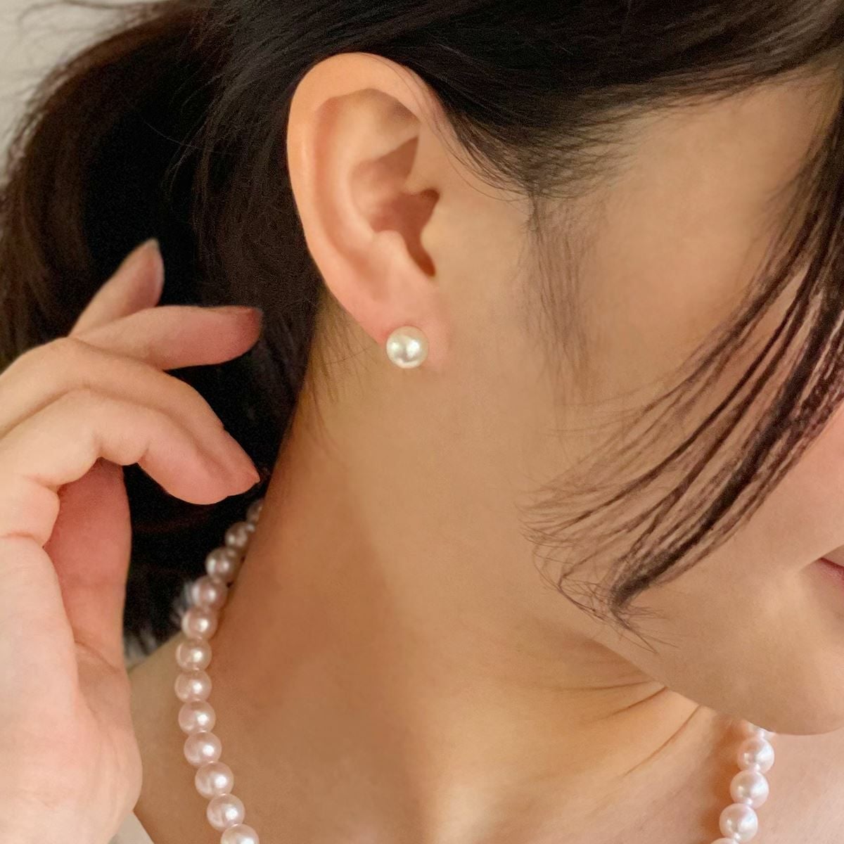 あこや真珠 ピアス8.0-8.5mm PT900 | あこや真珠ピアス・イヤリング