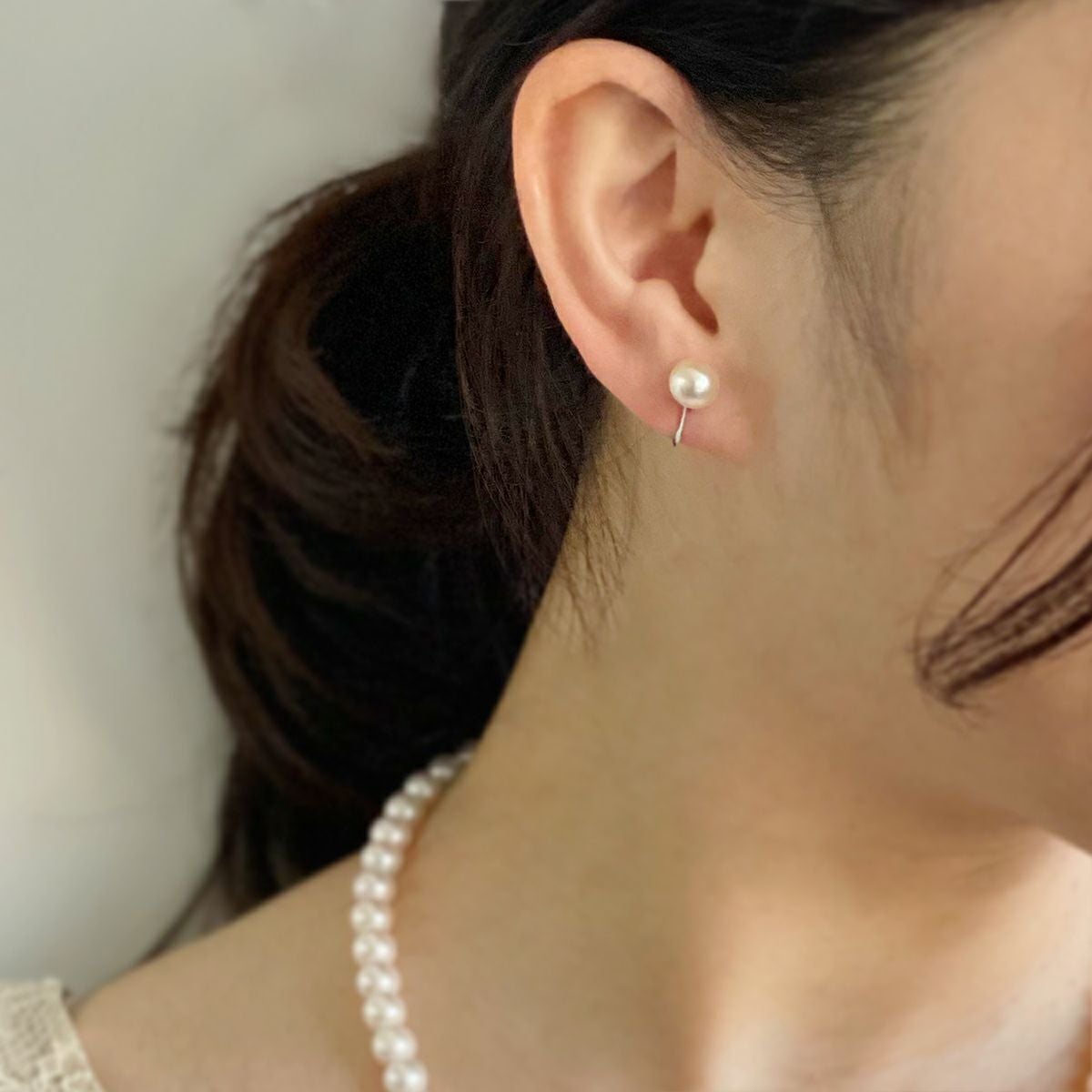 あこや真珠 イヤリング7.0-7.5mm K14WG | あこや真珠ピアス・イヤリング