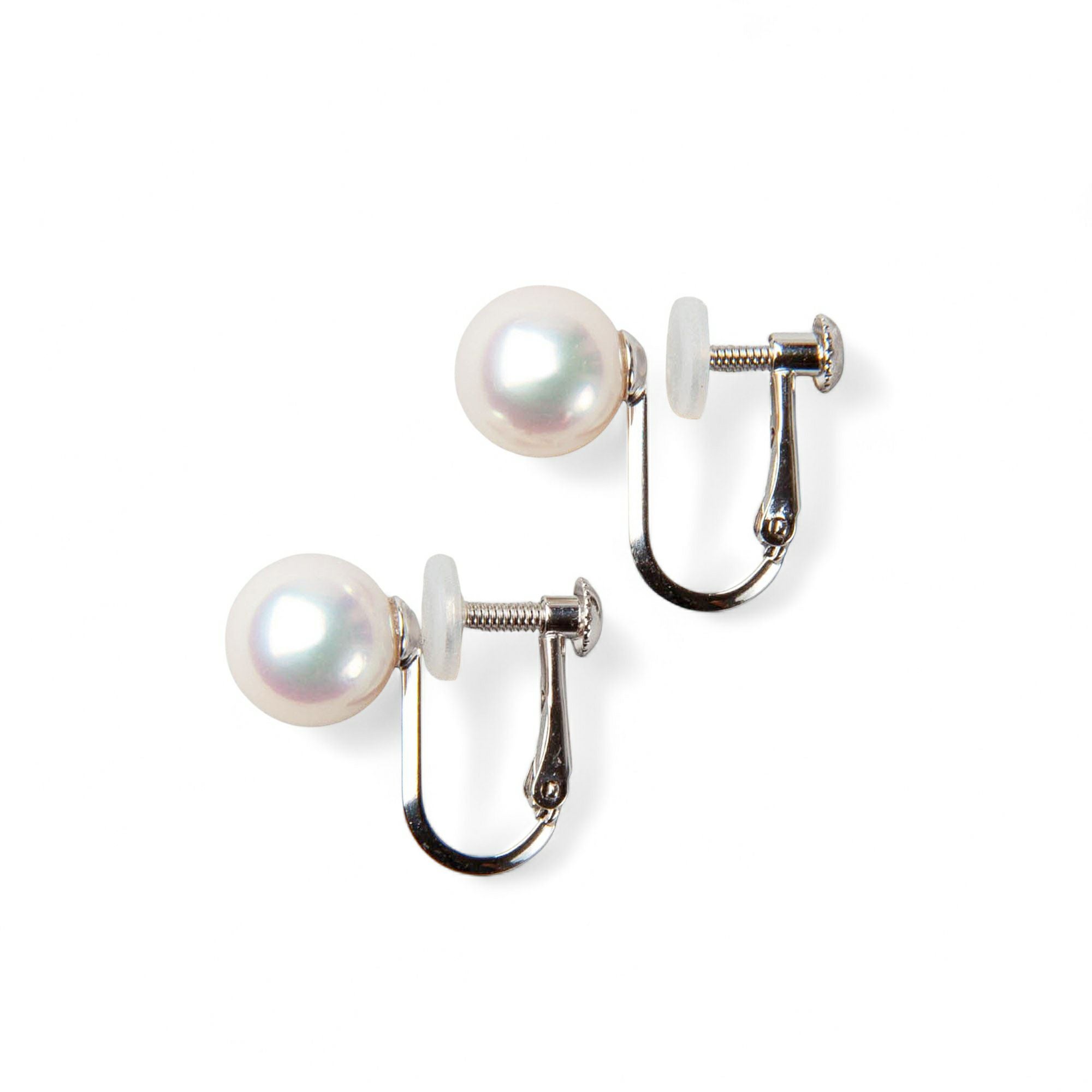 オーロラ花珠真珠 イヤリング7.0-7.5mm K14WG | 花珠真珠ピアス