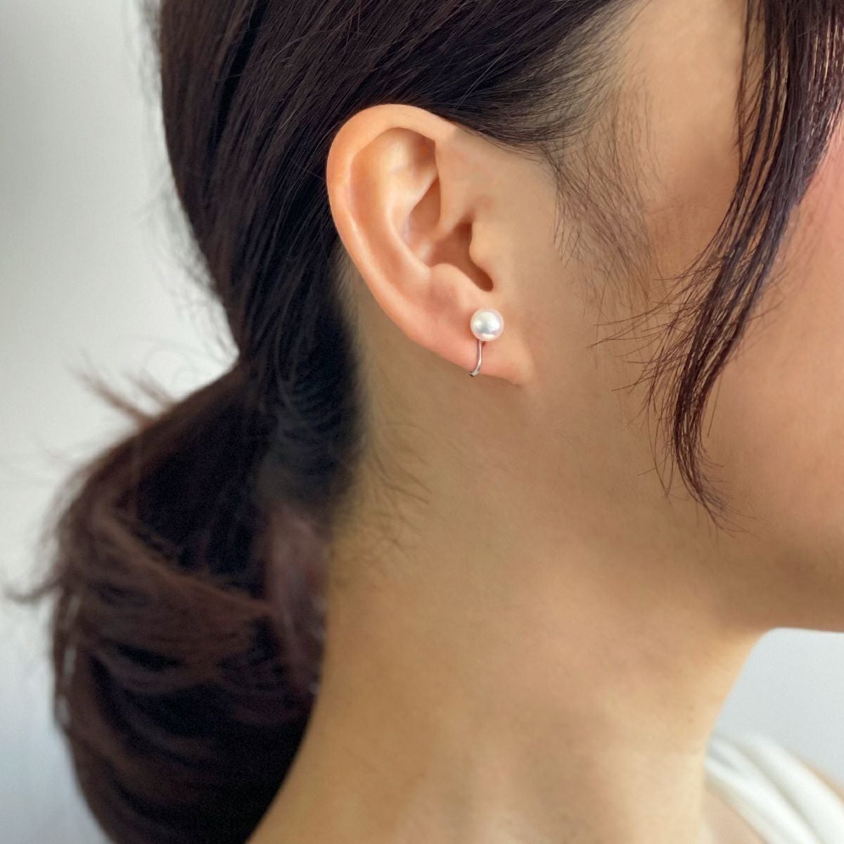 オーロラ花珠真珠 イヤリング7.0-7.5mm K14WG | WSP（ダブルエスピー