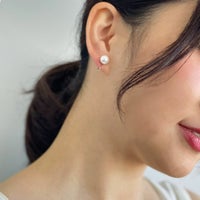 オーロラ花珠真珠 イヤリング8.0-8.5mm K14WG | WSP（ダブルエスピー 
