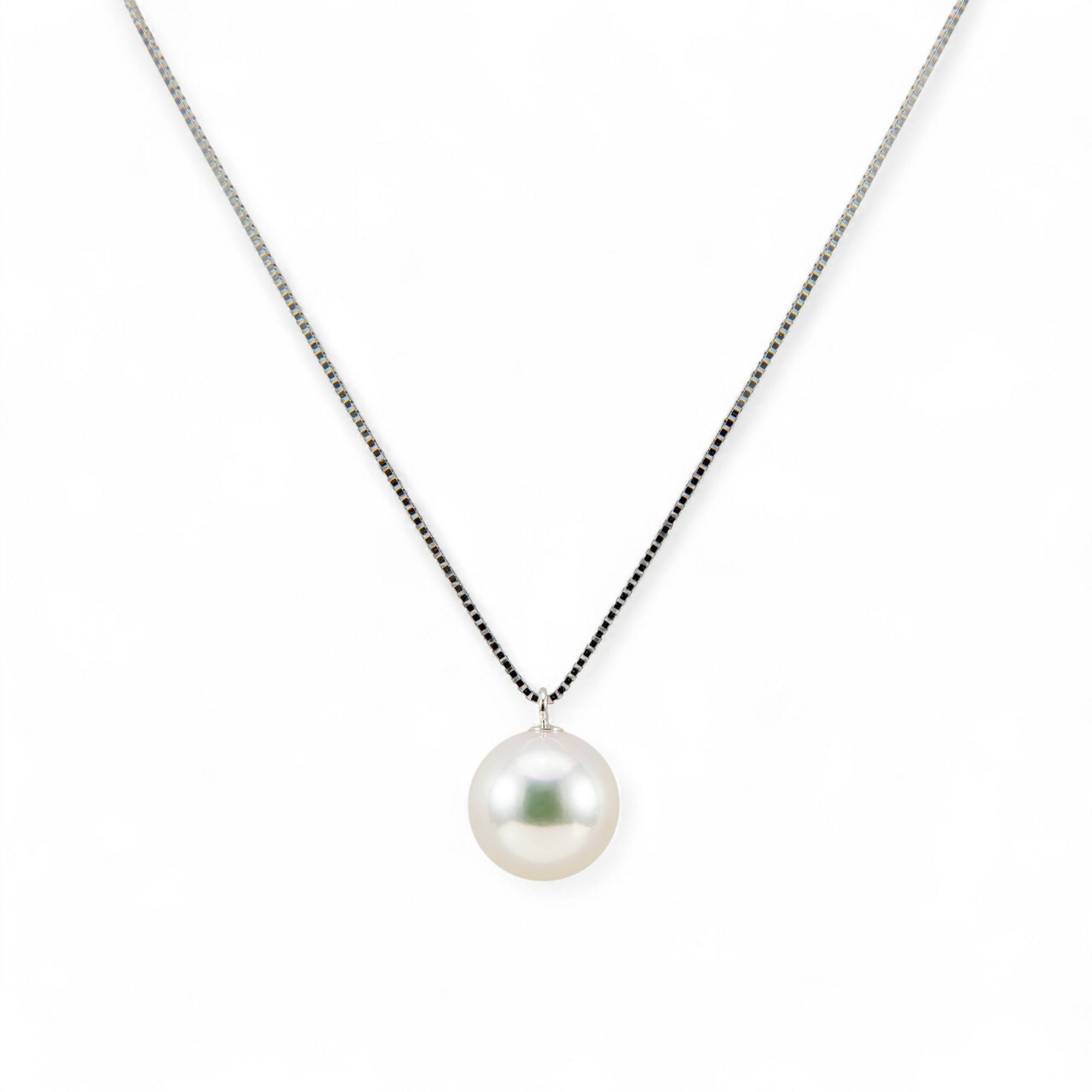 オーロラ花珠真珠 1粒 ペンダント 8.0-8.5mm K18WG | 花珠真珠ペンダント