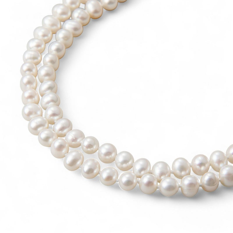 淡水真珠 ロングネックレス　5.5-6.5mm　120cm