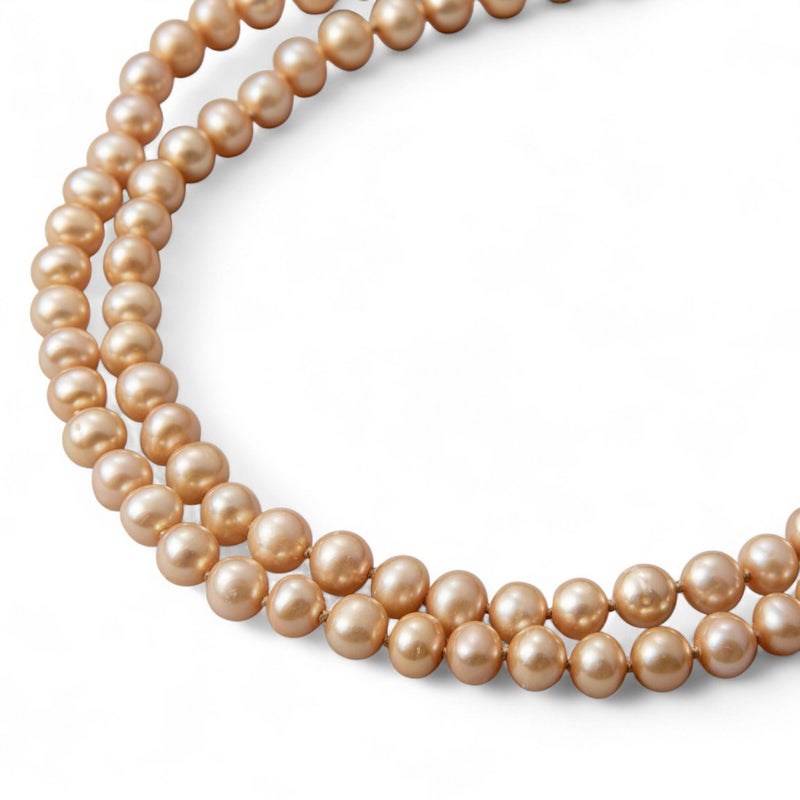 淡水真珠 ロングネックレス　5.5-6.5mm　120cm