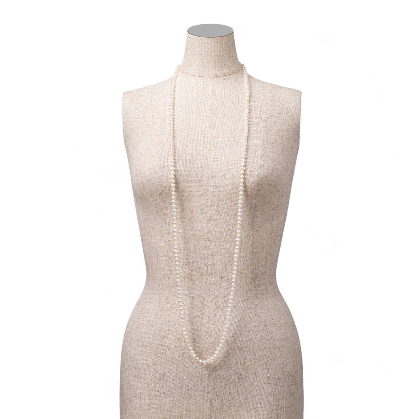 淡水真珠 ロングネックレス　5.5-6.5mm　120cm