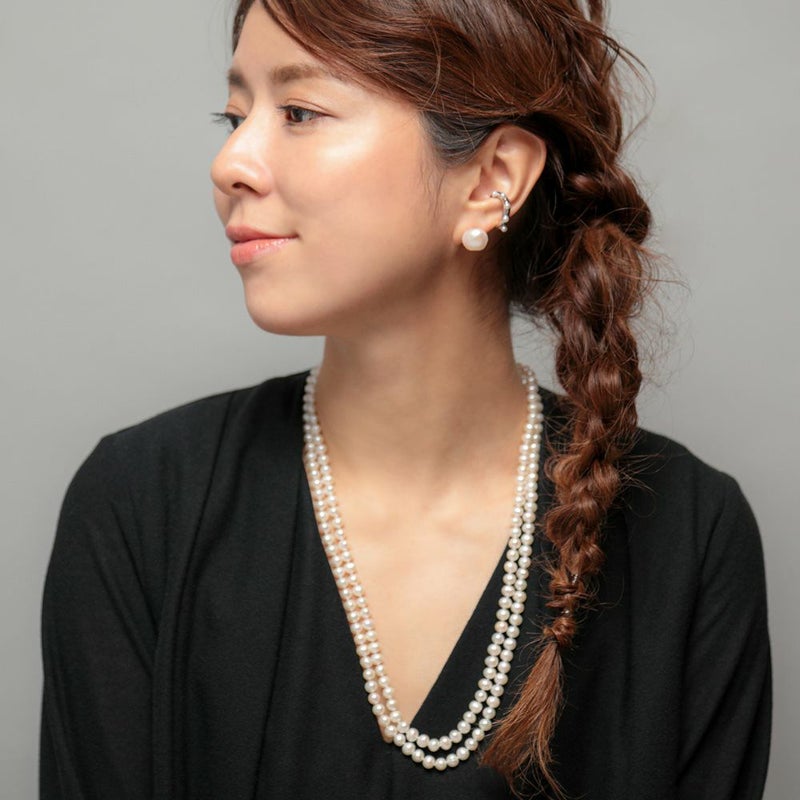 淡水真珠 ロングネックレス　5.5-6.5mm　120cm