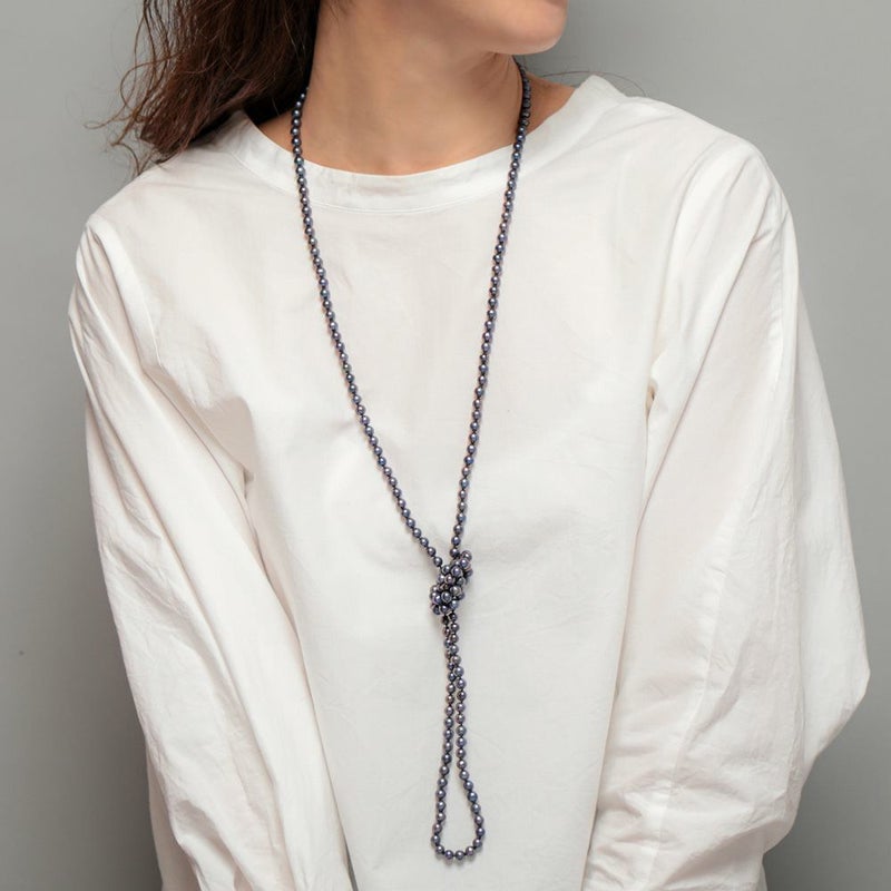 淡水真珠 ロングネックレス　5.5-6.5mm　120cm