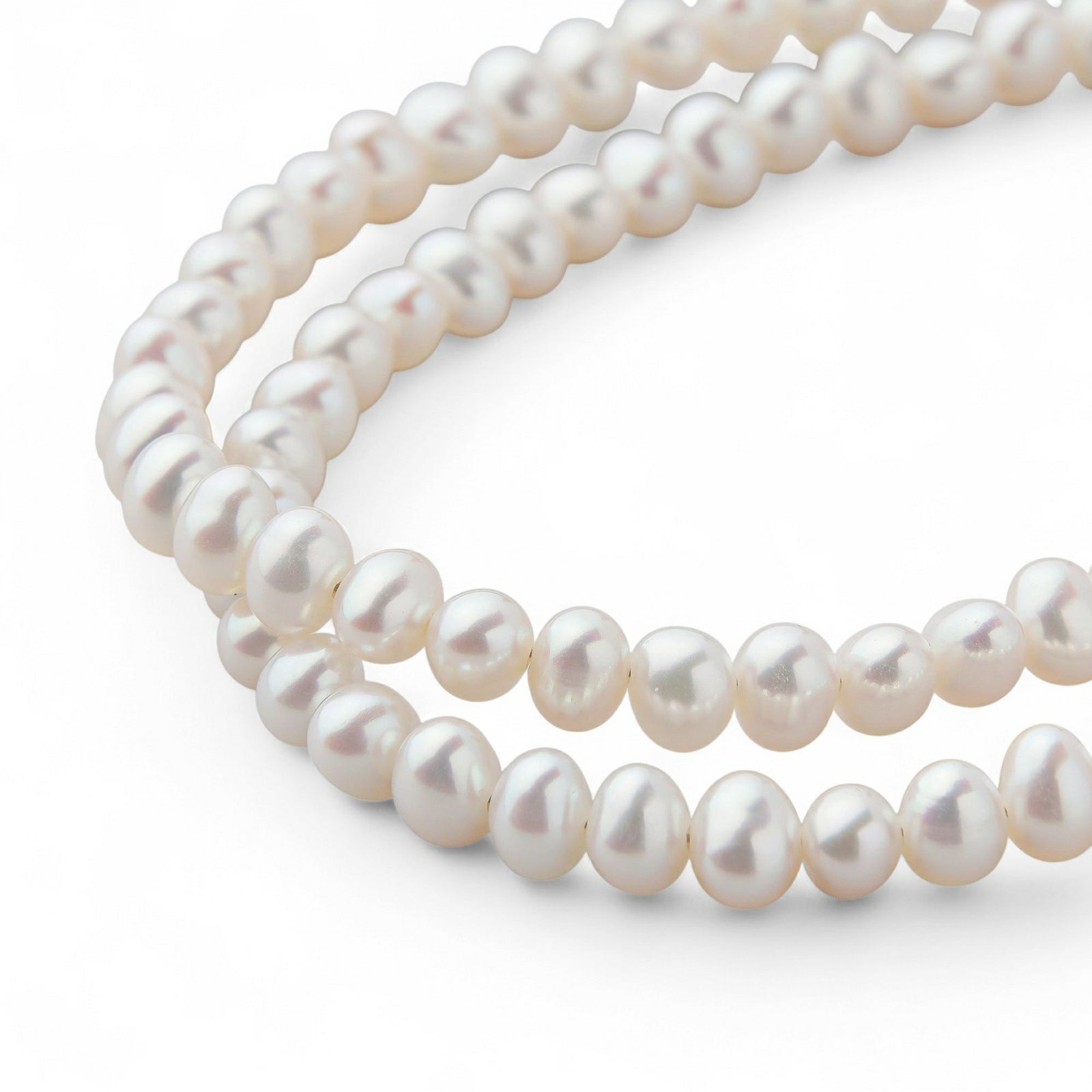 淡水真珠 2連 ブレスレット 4.0-5.0mm