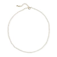 淡水真珠 パ－ルネックレス ホワイト系 2.5-3.0mm A～BB ポテト 引き輪(silver) [n3][人気 ロングセラー]（真珠 ネックレス）（ベビーパール）6月誕生石