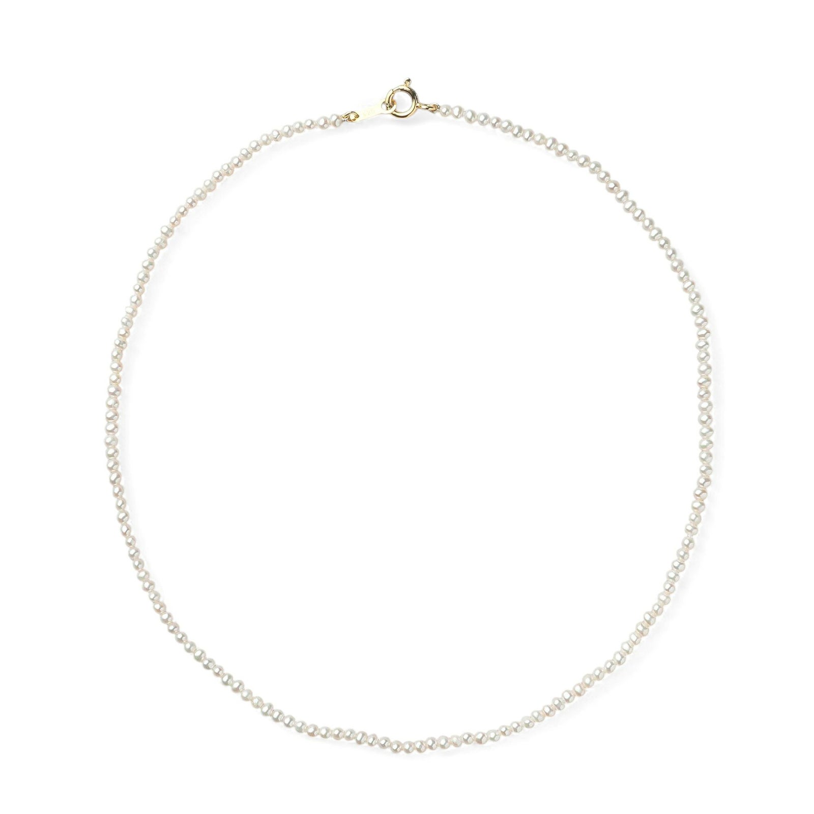 淡水真珠 パ－ルネックレス ホワイト系 2.5-3.0mm A～BB ポテト 引き輪(silver) [n3][人気 ロングセラー]（真珠 ネックレス）（ベビーパール）6月誕生石