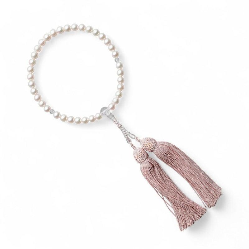 あこや真珠 念珠7.0-7.5mm　正絹房