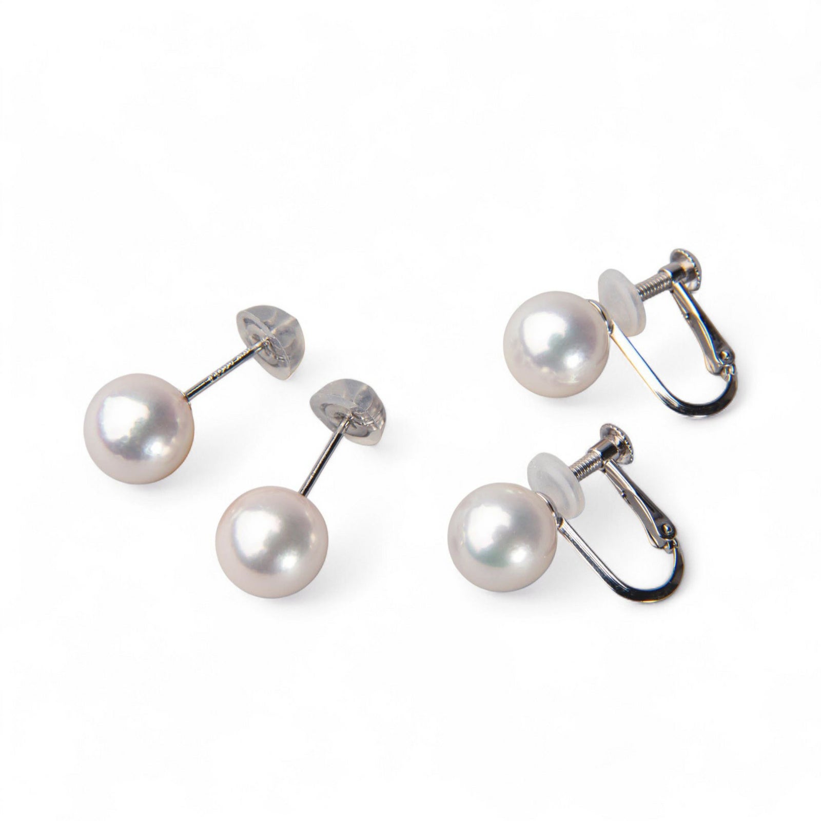 花珠真珠 ネックレス 2点セット 7.0-7.5mm ≪グッドクオリティ花珠≫ AAA 花珠鑑別書付 パールネックレス パールピアス イヤリング [n4][80-4474]（卸直販 還元価格）（真珠ネックレス アコヤ真珠 高品質 本真珠）（冠婚葬祭 フォーマル 入学式 卒業式 成人式 厄除け）