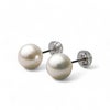 【初めての方におすすめ】あこや本真珠 パールピアス ホワイト系 8.0-8.5mm BBB K18/K14WG 　フォーマル スタッドピアス【本店限定商品】[n3]