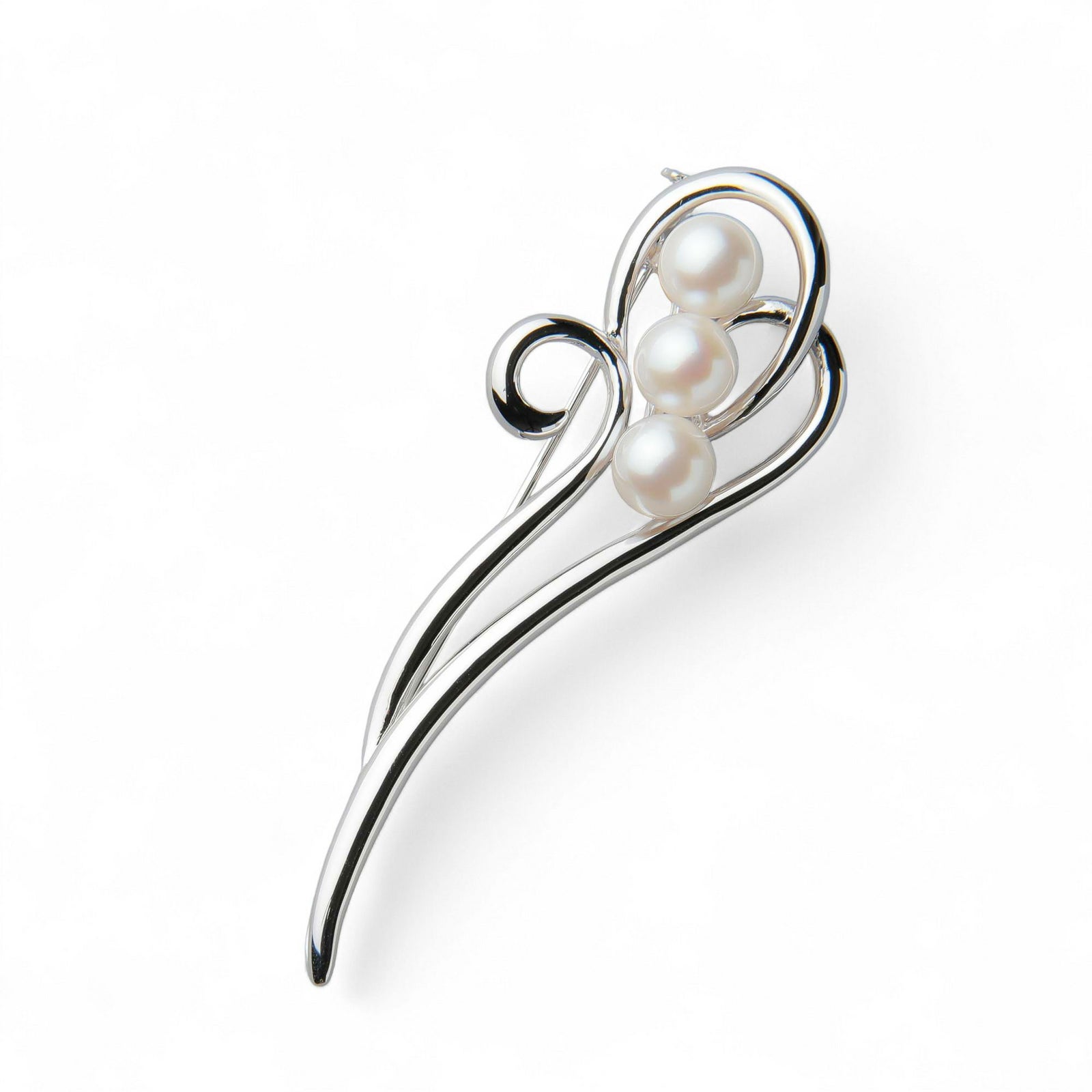 あこや真珠 3粒 ブローチ7.0-7.5mm SV925