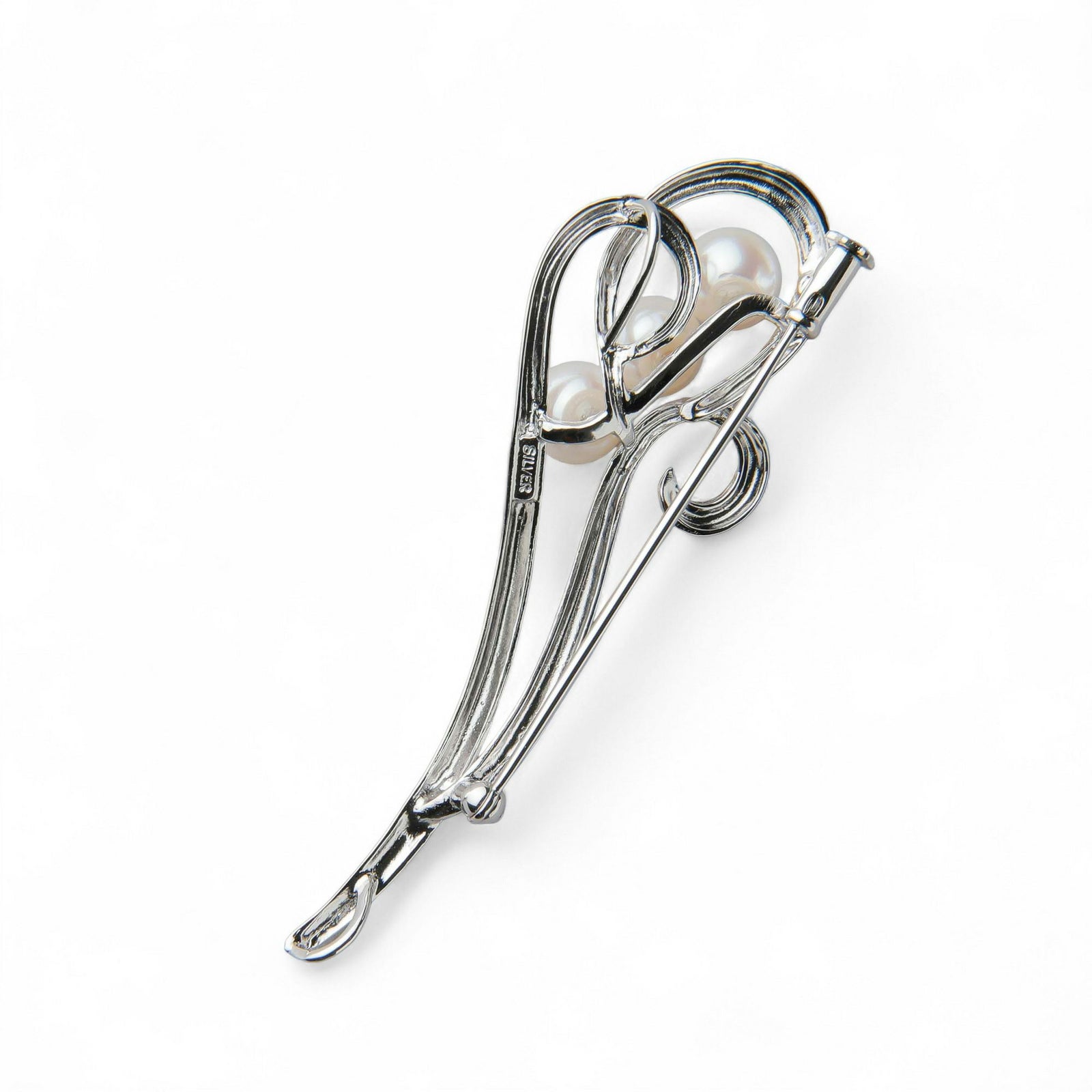 あこや真珠 3粒 ブローチ7.0-7.5mm SV925