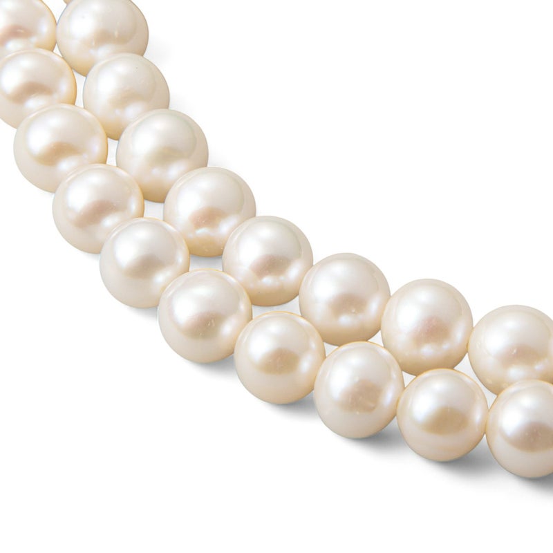 淡水真珠 ロングパールネックレス 120cm ホワイト系 6.5-7.0mm BB ポテト クリッカークラスプ(silver)[n3] [120cm ロング]（真珠 ネックレス）（フォーマル 普段使い おしゃれ）