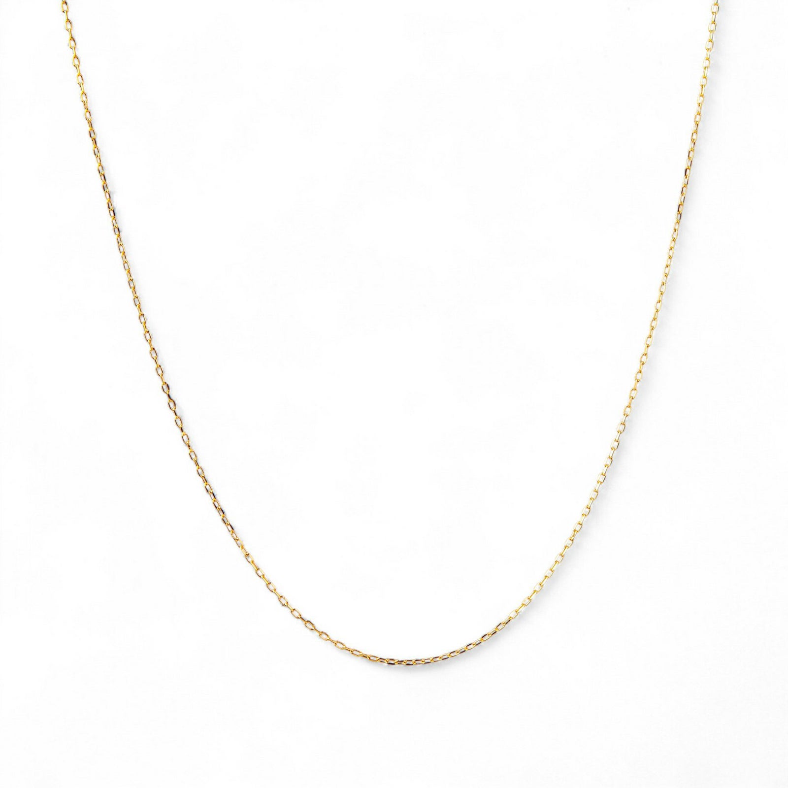 あずきチェーン K18　太さ:1.0mm(線径:0.28mm) 長さ:45cm スライド式（無段階で調節可） ゴールド [n4]（ペンダント チェーンネックレス 18金）