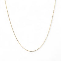 あずきチェーン K18　太さ:1.0mm(線径:0.28mm) 長さ:45cm スライド式（無段階で調節可） ゴールド [n4]（ペンダント チェーンネックレス 18金）