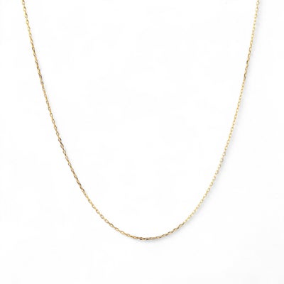 あずきチェーン K18　太さ:1.0mm(線径:0.28mm) 長さ:45cm スライド式（無段階で調節可） ゴールド [n4]（ペンダント チェーンネックレス 18金）