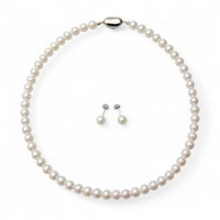 あこや真珠 ネックレス セット(ピアス/イヤリング付き) 7.0-7.5mm　B～CB～CB～C 《冠婚葬祭におすすめ》 本真珠 2点セット [n2][人気 ロングセラー]（パールネックレス 真珠ネックレス）（冠婚葬祭 フォーマル 入学式 卒業式 成人式）