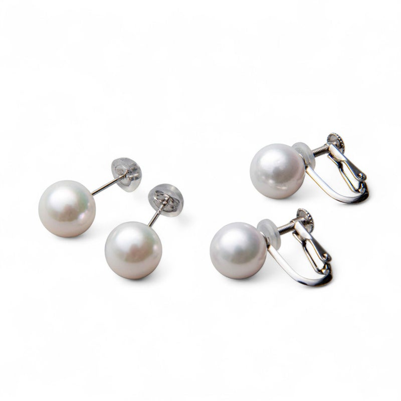 あこや真珠 ネックレス セット(ピアス/イヤリング付き) 8.5-9.0mm B～CB～CB～C 《冠婚葬祭におすすめ》 本真珠 2点セット[n2][人気 ロングセラー]（パールネックレス 真珠ネックレス）（冠婚葬祭 フォーマル 入学式 卒業式 成人式）