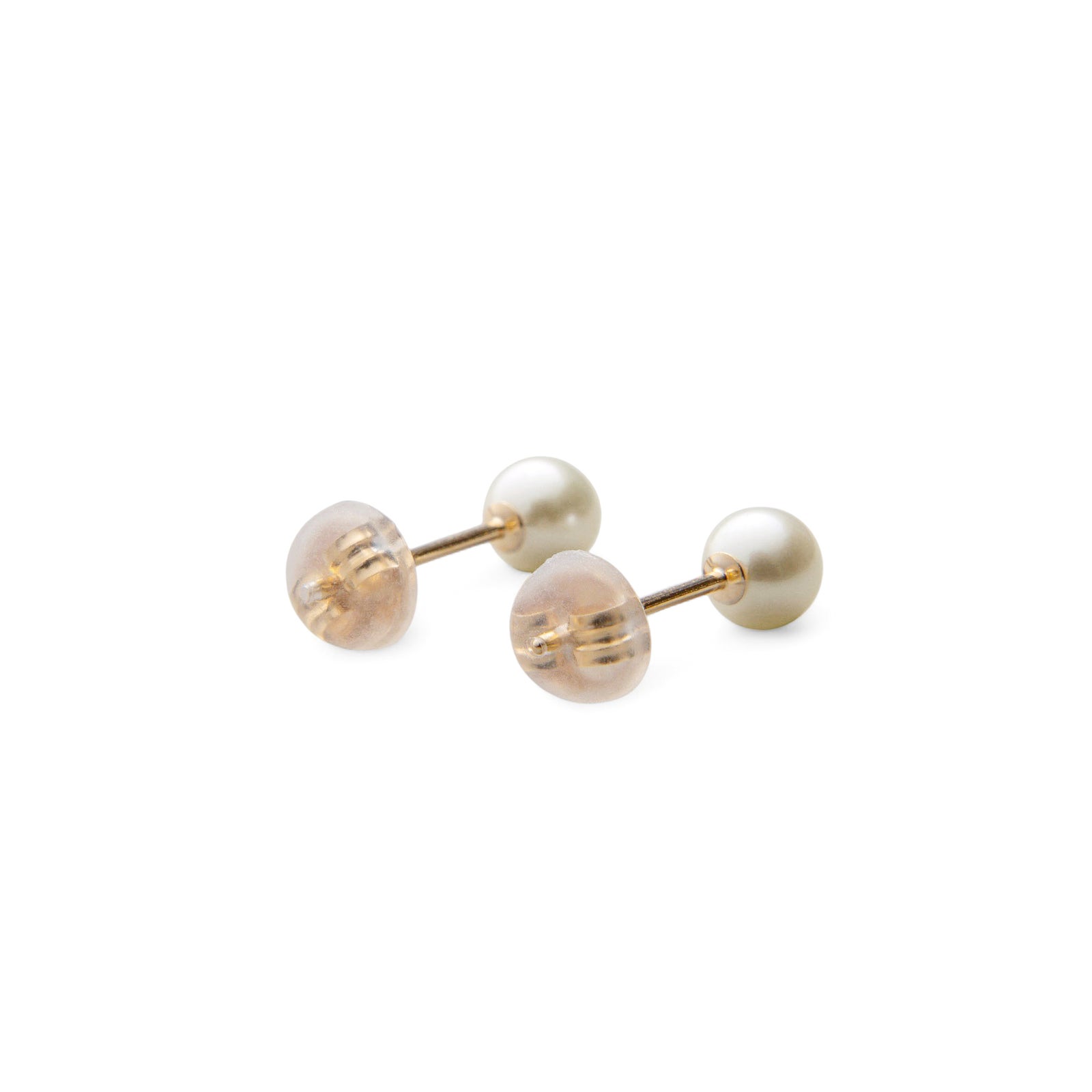 あこや真珠 スタッドピアス4.5-5.0mm K14WG/K18YG
