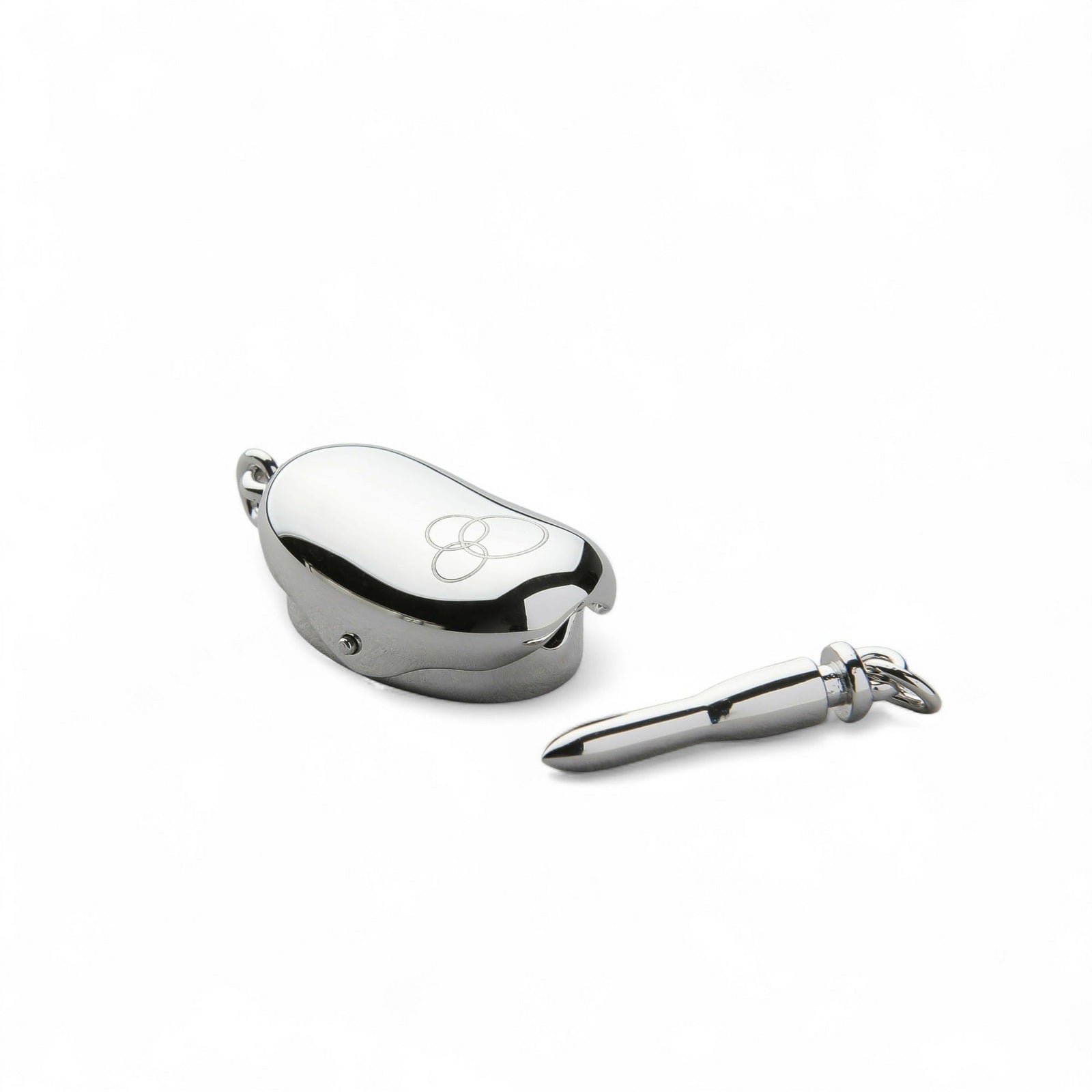 ビーンズ型クラスプ（差し込み式 留め具） Mサイズ K14WG ホワイトゴールド [n4]（真珠ネックレス 加工用）