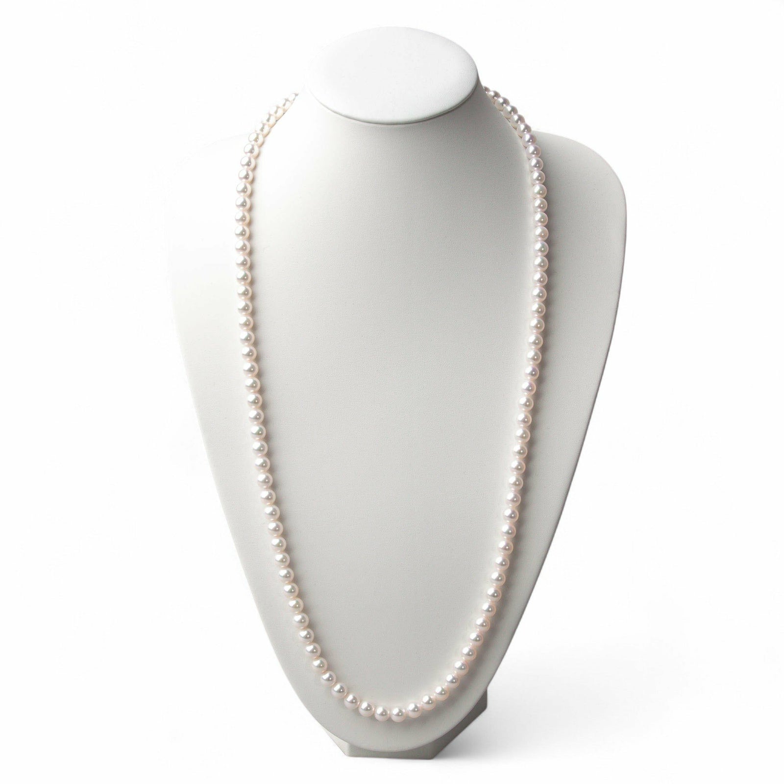 花珠真珠 ロングネックレス  80cm 7.5-8.0mm ≪グッドクオリティ花珠≫ AAA 花珠鑑別書付 ロングパールネックレス[80cm ロング][n5][1-5216]（真珠ネックレス アコヤ真珠 本真珠 高品質 ）（冠婚葬祭 フォーマル  パーティー 入学式 卒業式 厄除け）