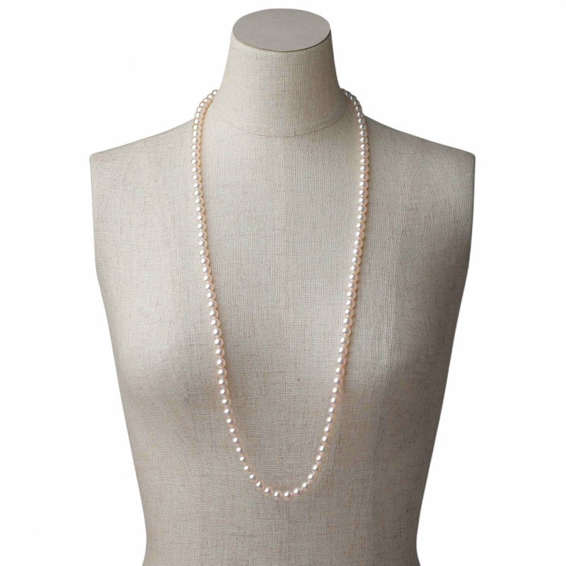 花珠真珠 ロングネックレス7.0-7.5mm -GOOD Quality-