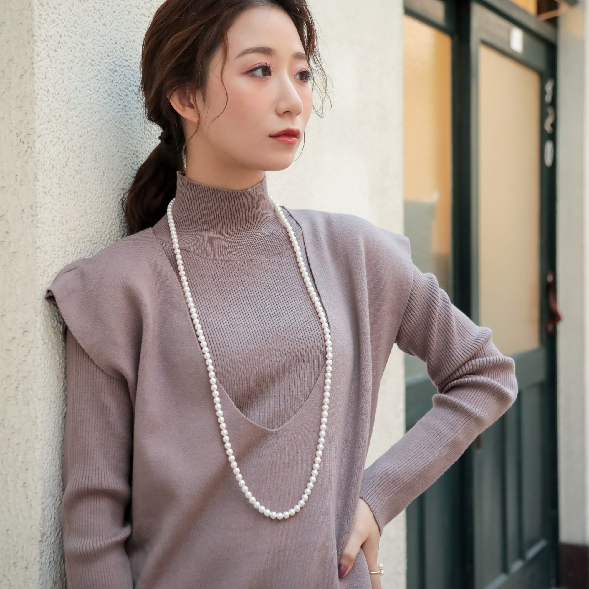 あこや真珠 ロングネックレス7.0-7.5mm 100cm | 7.0-8.0mm