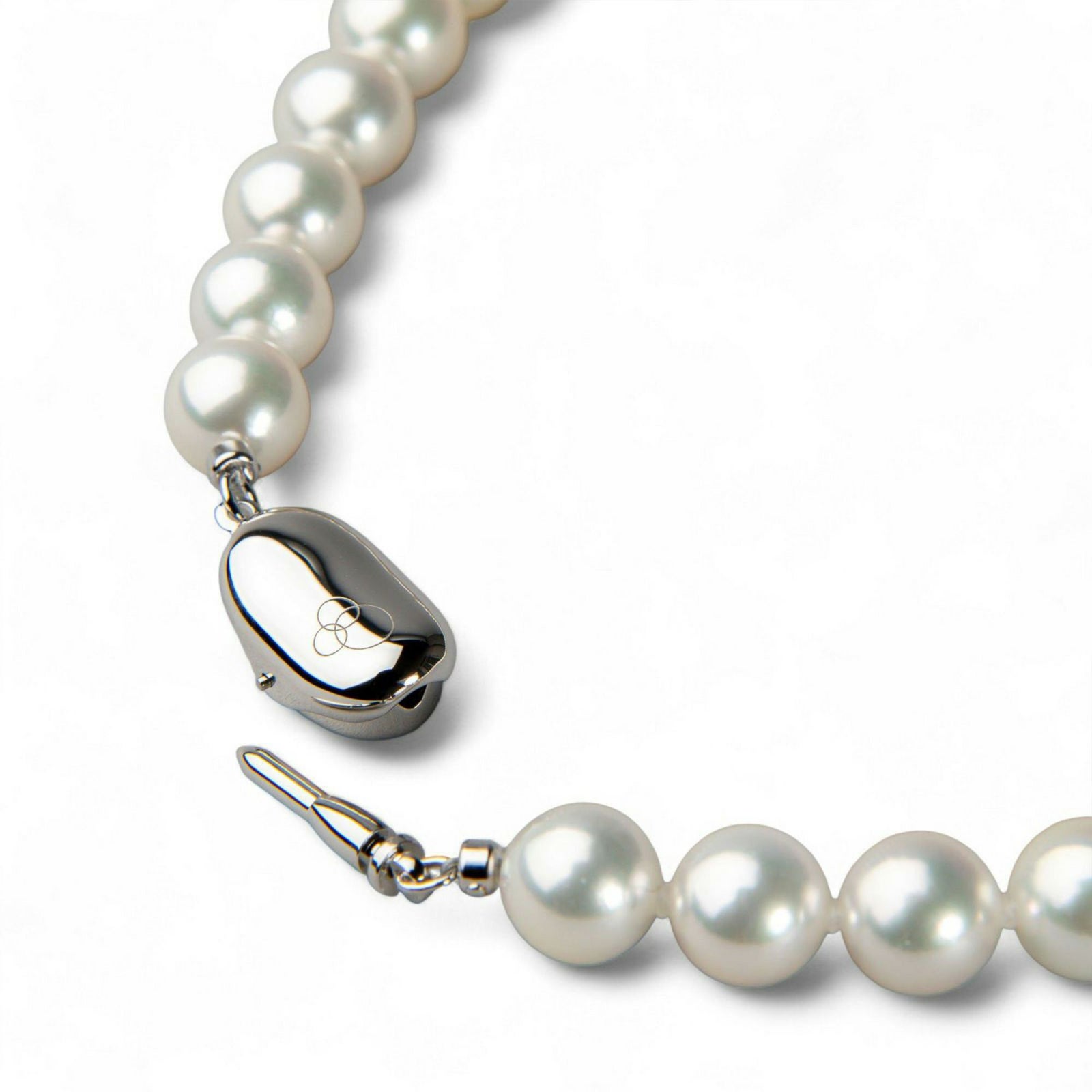 オーロラ花珠真珠 無調色 ネックレス 2点セット 8.0-8.5mm ホワイト系(ナチュラル) ≪ハイクオリティ花珠≫ 高品質 AAA  花珠鑑別書付  パールネックレス パールピアス イヤリング [n5]（真珠ネックレス アコヤ真珠 本真珠）