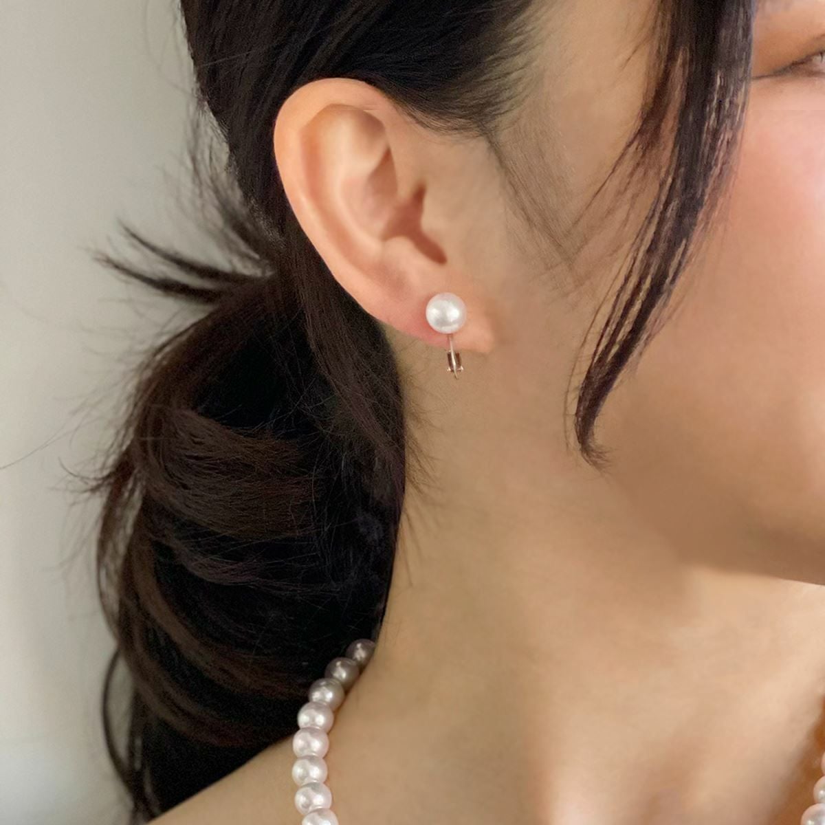 あこや真珠 イヤリング8.5-9.0mm K14WG | あこや真珠ピアス・イヤリング