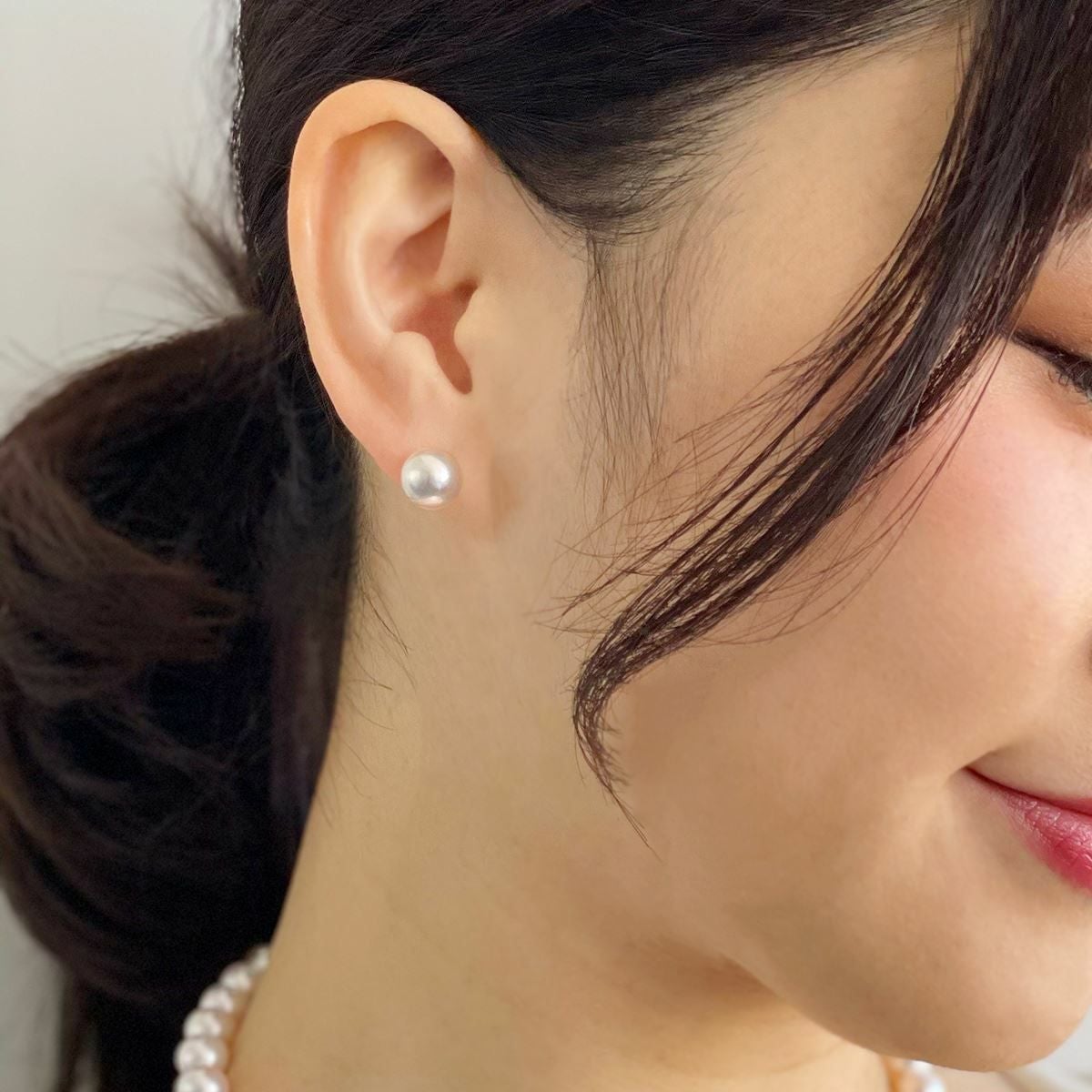 オーロラ花珠真珠 ピアス8.5-9.0mm PT900 | WSP（ダブルエスピー）公式