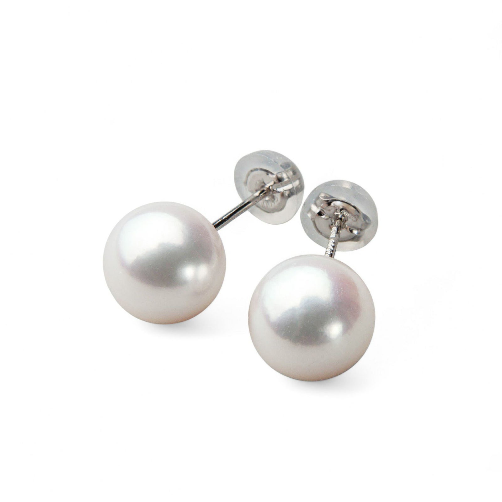 あこや真珠 パールピアス ホワイト系 8.5-9.0mm AAB  Pt900 プラチナ [n3]（真珠 ピアス スタッド）（冠婚葬祭 フォーマル 入学式 卒業式 成人式）