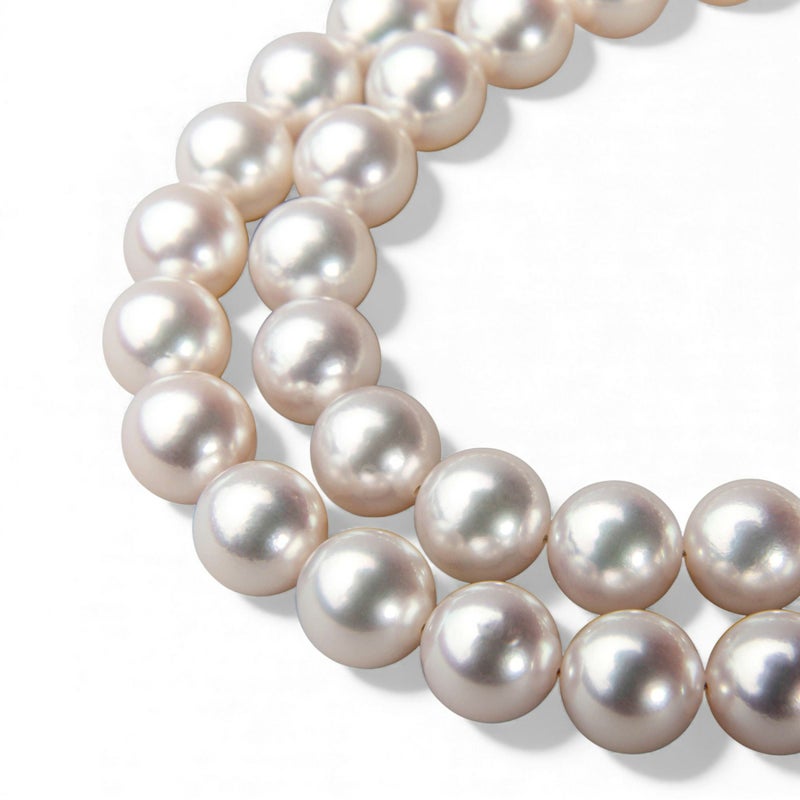 オーロラ天女 真珠ネックレス 【希少な大珠】9.0-9.5mm  テリ最上位 高品質 AAA 真珠科学研究所 鑑別書付 パールネックレス [特選][n4]（アコヤ真珠 本真珠 花珠真珠）（冠婚葬祭 フォーマル 入学式 卒業式 成人式 厄除け 結納）