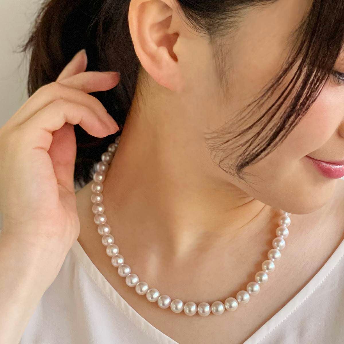 WEB限定】あこや真珠 ネックレス8.0-8.5mm -BASIC- | WSP（ダブル