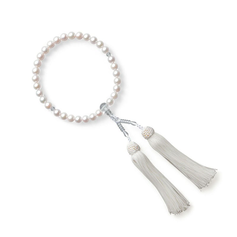 あこや真珠 念珠8.0-8.5mm　正絹房