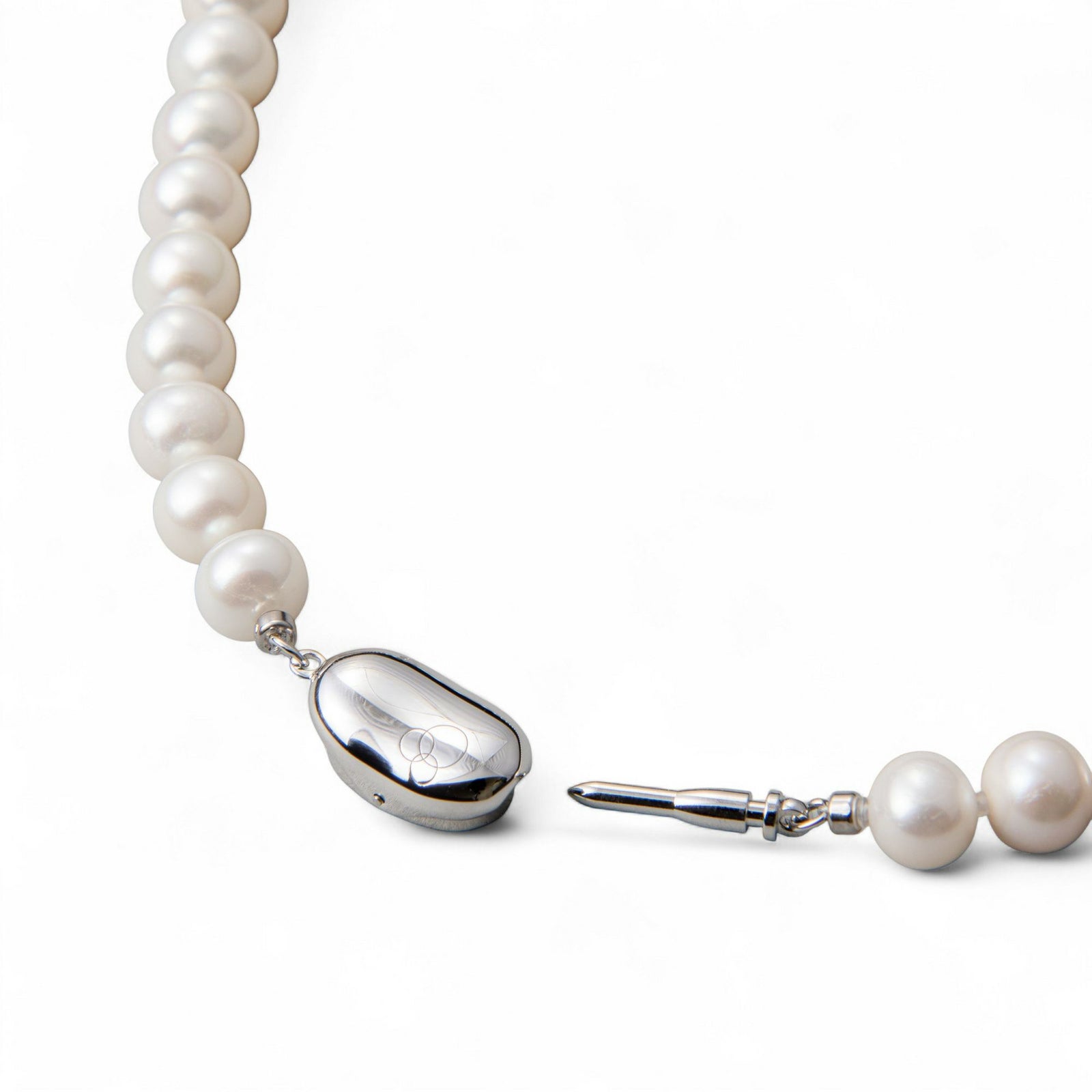 淡水パール ネックレス&ピアス(イヤリング) 2点セット ホワイト系 7.5-8.0mm/8.0-8.5mm BB～C ポテト/ラウンド  [n2][人気 ロングセラー]（真珠ネックレス パールネックレス 本真珠）（冠婚葬祭 フォーマル 入学式 卒業式 成人式）