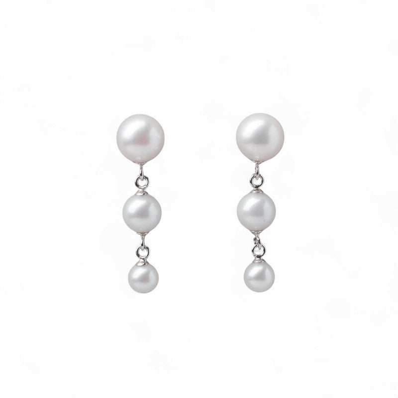 Carina あこや真珠 ピアス4.5-7.5mm K18YG/K14WG